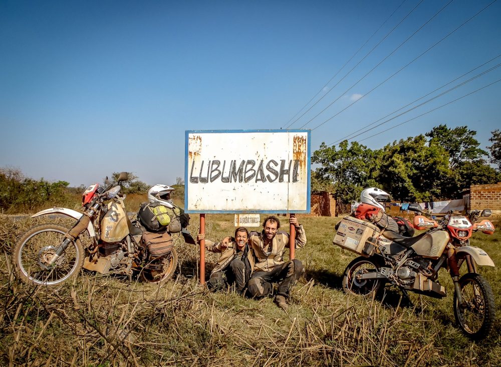 Christina Riding a Motorcycle in Africa