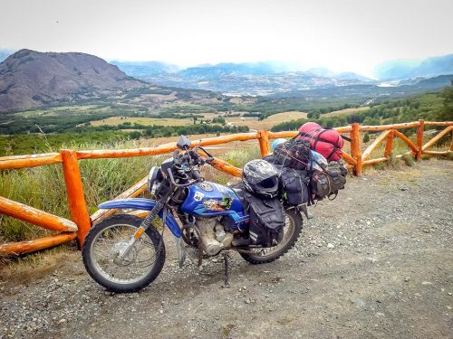 packing a small bike for adventure riding