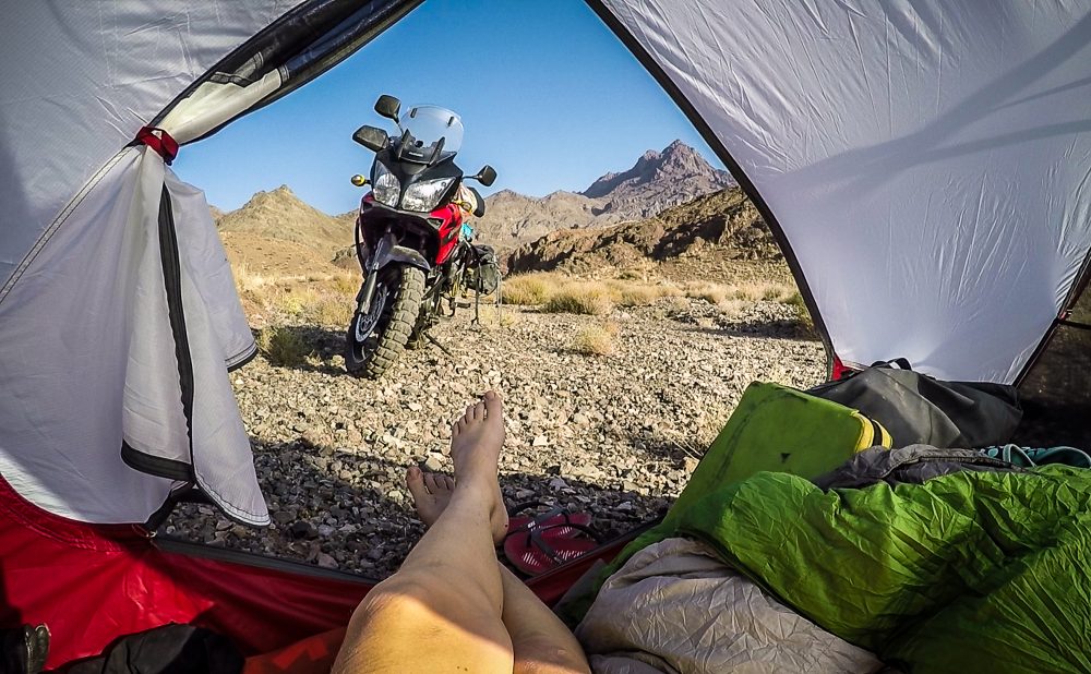Nora is vlogging her experiences as she rides across Asia on her V-Strom.